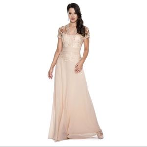 Emma Street Champagne Beaded Gown